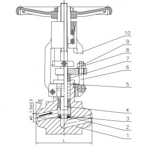 J68Y High pressure globe valve