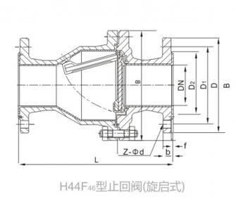 H44F46 FEP Lined Check Valve